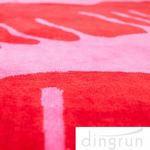 Buy cheap Pink Color Oversized Summer Kiss Beach Bath Towels Full Printing Pure Cotton product