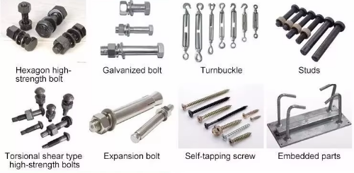 Steel structure bolt accessories