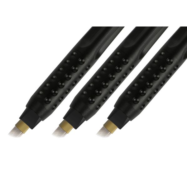 Black Disposable Microblading Blades #14 Hard Blade Shading & Hairstroke Hand Tool