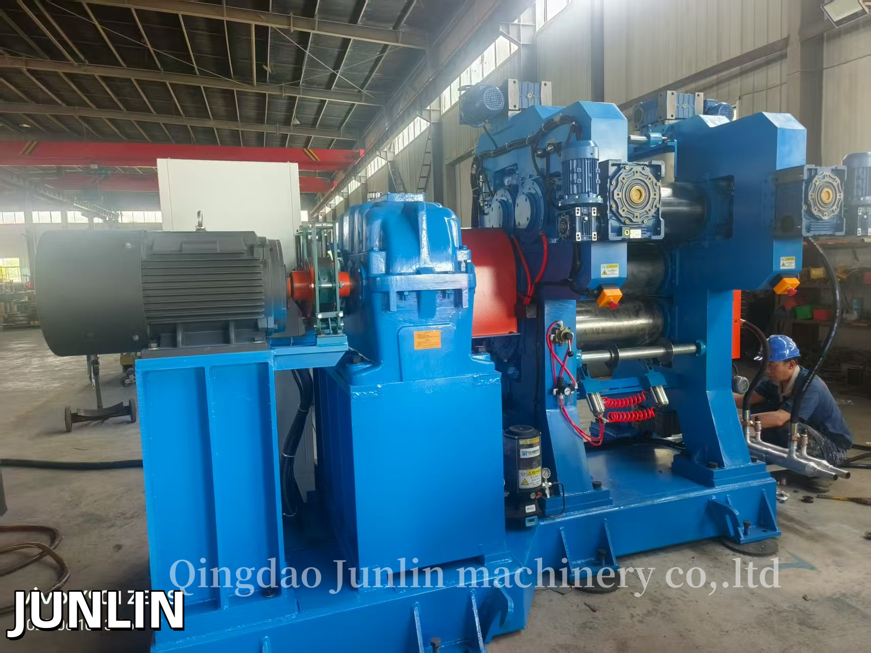 High Performance Three Roll Rubber Calender Machine For Rubber Sheet Automatic