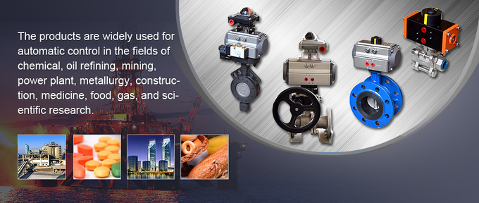 Single Action Pneumatic Actuator 90 Degree Aluminum Alloy for Valves