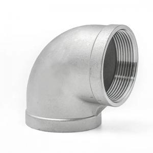 Buy cheap 90 Degree Elbow Stainless Steel Pipe Fittings Double Internal Thread Tube Connector product