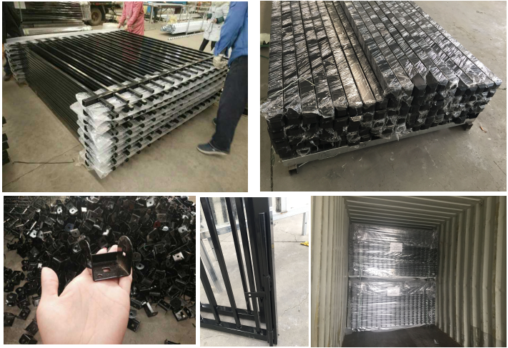Commercial Steel Palisade Fencing D Section / W Section Type Versatile Design
