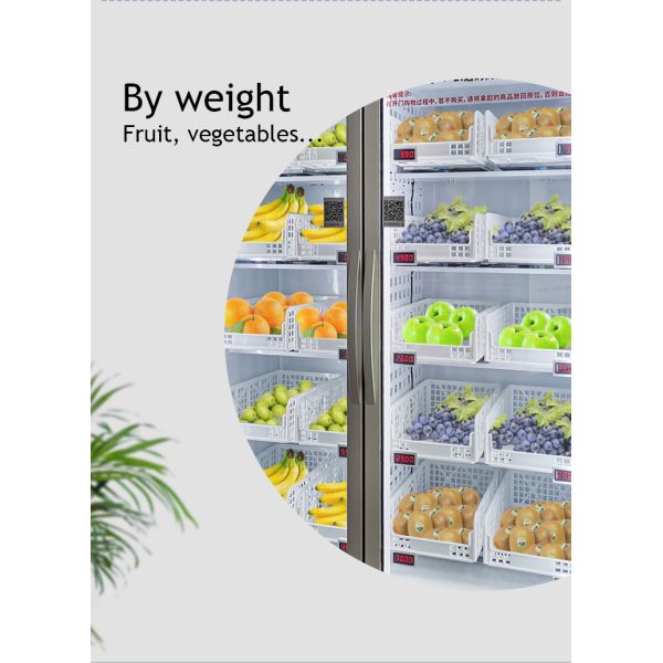 Micron Smart Vending Fresh Food Snack Drink Smart Fridge Vending Machine With Card Reader