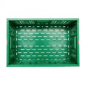 China Mesh Style Plastic Crates With Card for Supermarket Display of Vegetables and Fruits on sale