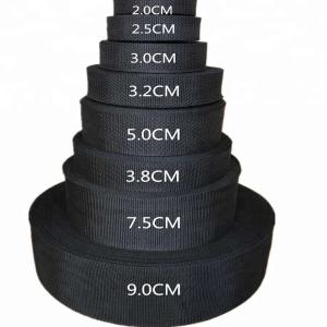 Buy cheap Flat Polypropylene Webbing 25mm , Black Tote Bag Handles Webbing product