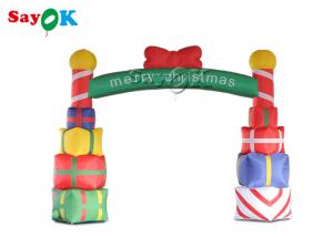 China 5x4m Inflatable Holiday Decorations Gift Box Christmas Arch on sale