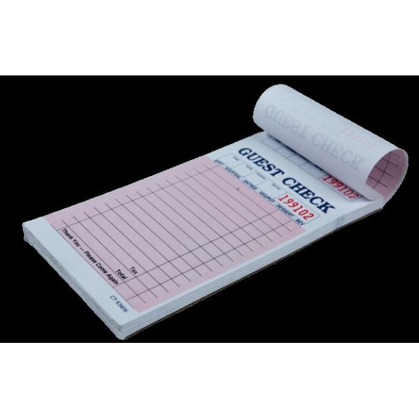CT-S3616 Numbered Carbonless Paper US Guest Check 1/2/3 Sheets for Restaurants