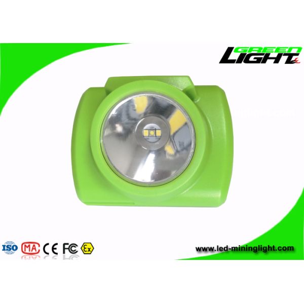 200g Light Weight LED Mining Headlamp 6.8Ah Li - Ion Battery With Green Color