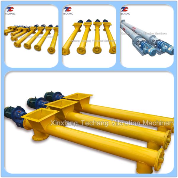 Yellow Tube Screw Conveyor For Automatic Screw Feeder Conveyor Machine