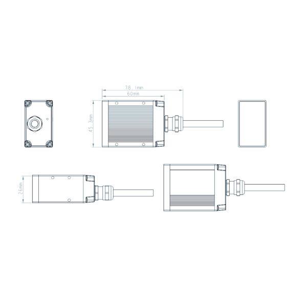 Fixed Mount Barcode Scanners, KS1400S, Standard Range, 1Mega, USB/RS232/Ethernet Interface, Manufacturer