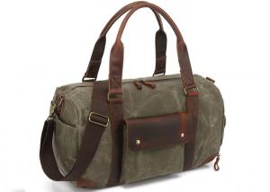 Buy cheap 4 Colors Waterproof Overnight Bag Cowhide Leather Canvas Carry On Bag product
