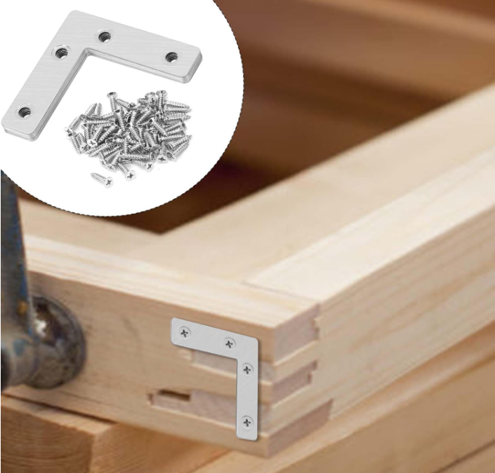 Matte Stainless Steel Timber Corner Metal Bracket L Shaped Sheet Metal Fabrication