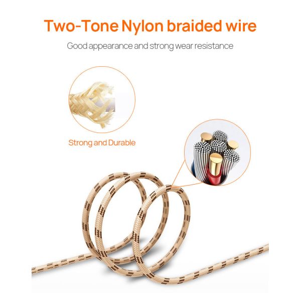5A 100W USB 3.0 Fast Charging Cable Braided Charging Cable For Android