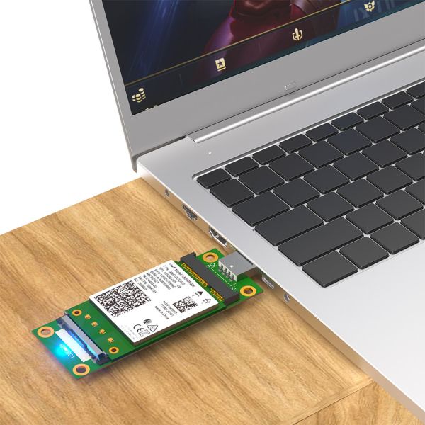 Mini PCI-E To USB Adapter With SIM Card Slot Quick Data Transfer