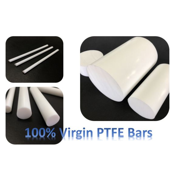 White Color Molded Solid Virgin 55mm PTFE Round Rod