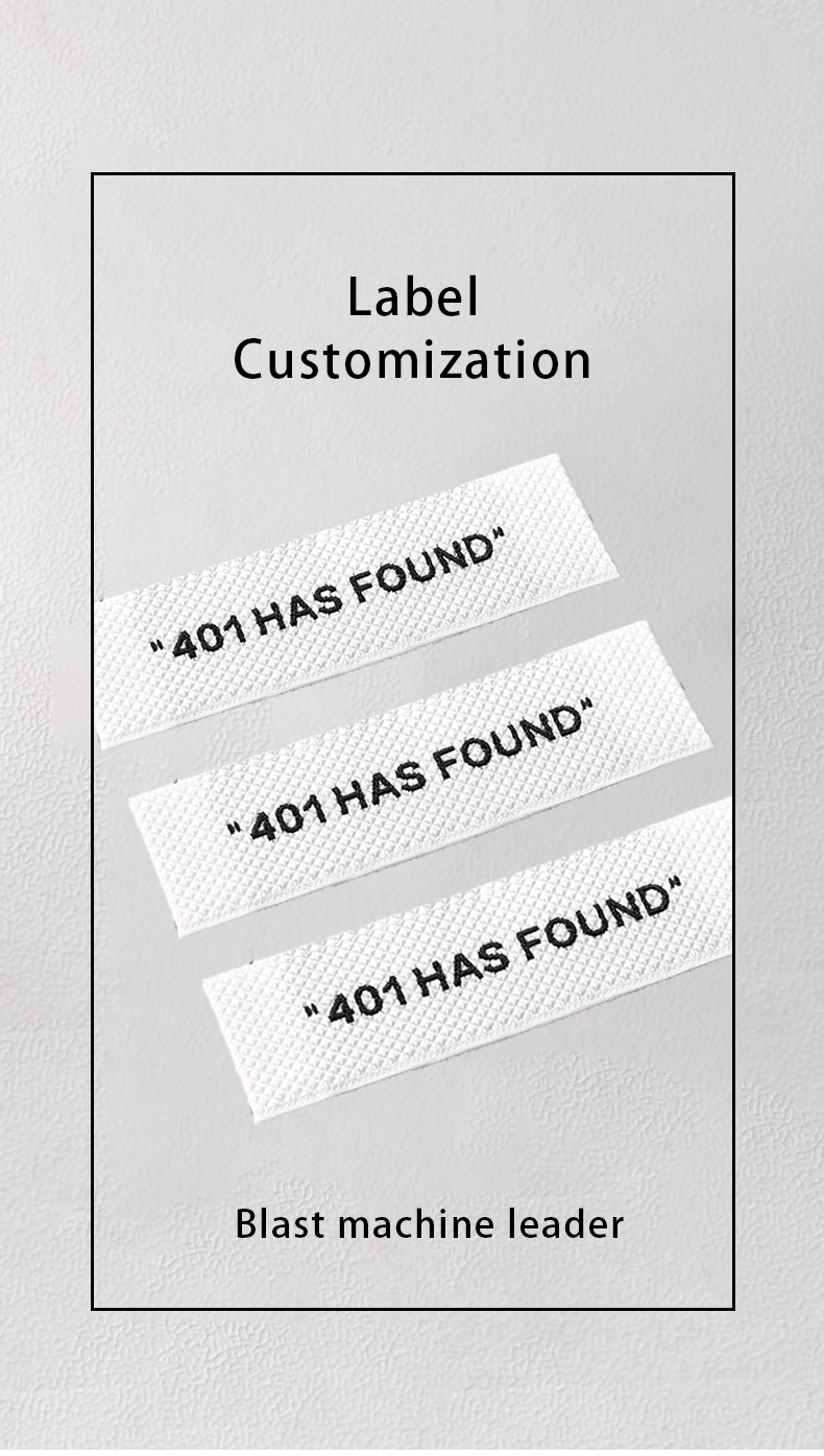 Garment custom label Factory Direct fashion garment label Embroidered Cotton personalised clothing label