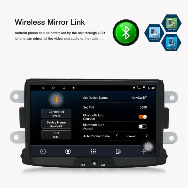 DUSTER Car Multimedia Player with 1280*800 Resolution and Multi Language Support