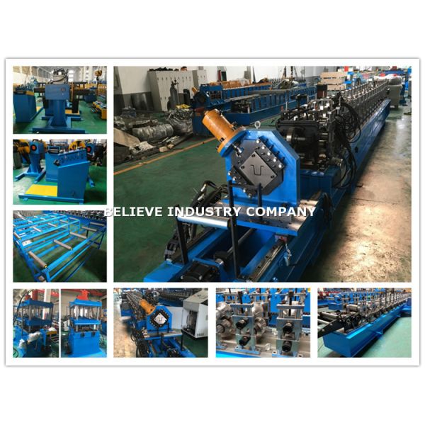 Top Hat Section Cold Roll Forming Machine , High Speed Automatic Roll Former