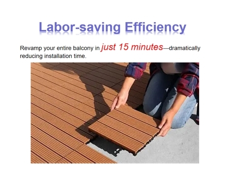 300*300mm WPC Deck Tiles Chlorine Resistant Pass Mold Tests