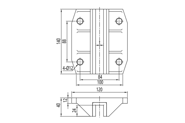 ISO9001 Elevator Lift Parts Sliding Guide Shoe 5mm Width 1.75m/S