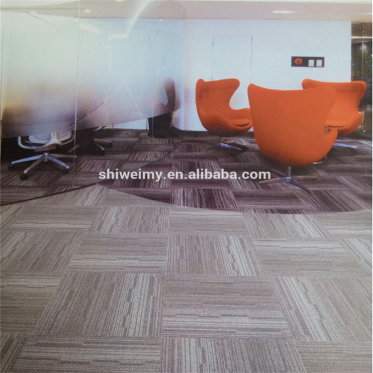 Striped gradient color Nylon 66 carpet tile for Hotel/office