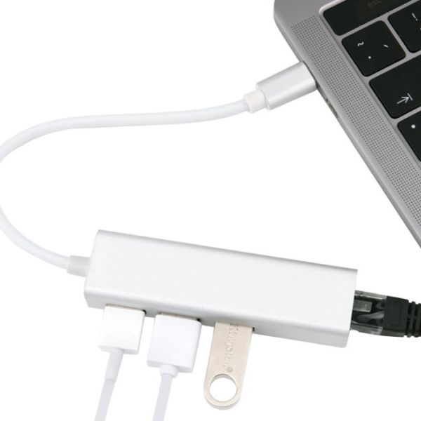 Multi - Function Type - C Transfer Network Card 3.1 USB + Turn Rj45 Gigabit Network Card +3.0 USB HUB Free Drive