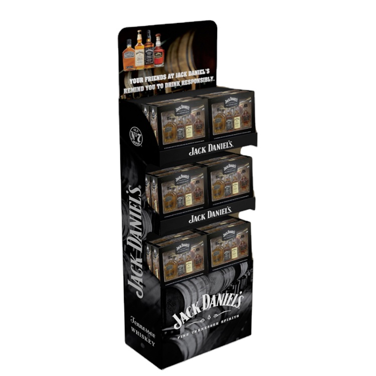 Juice Wine Display Stand Wooden Beer Display Rack 5 Layers