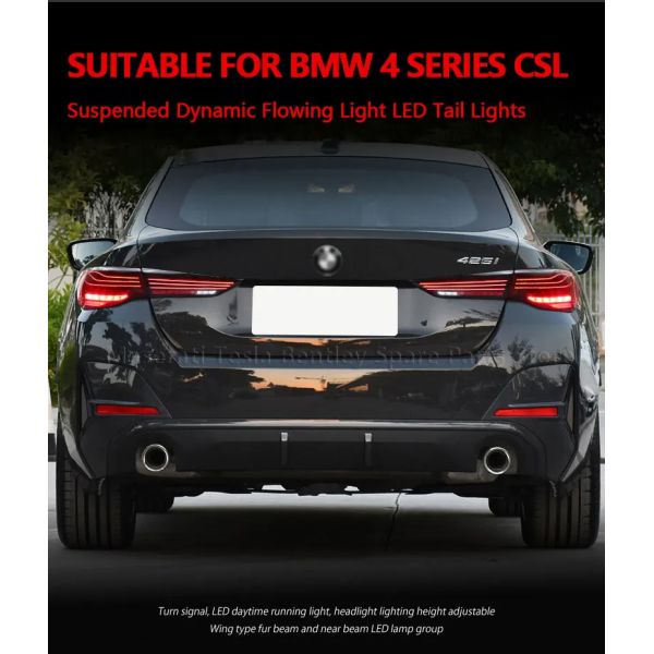BMW 4 Series 428i 20-23 Tail Light Assemblies M4 Modified DRL Rear Taillight Car Lamp