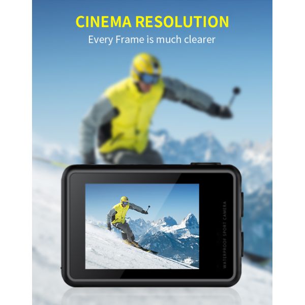 EIS 2.0" 8K Action Camera , 170 Degree Waterproof Action Camera