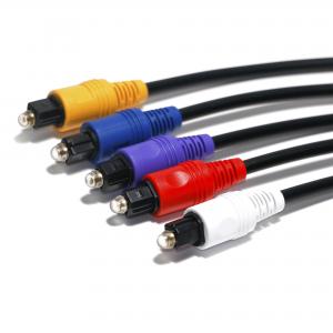 Buy cheap RCA Cable Optic Digital Audio Cable 5 Color Plastic Connector 1.5m - 5m For DVD CD Player product