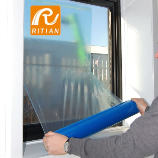 Temporary Polyethene Window Glass Protective Film Anti UV / Scratch Barrier