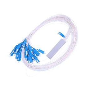 Buy cheap SC UPC 0.9 mm Fiber PLC Splitter 1x32 White Cable Single Mode Fiber LSZH product