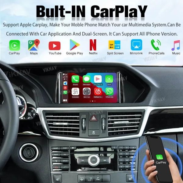 7 inch Touch Screen Stereo For 2008-2010 Mercedes Benz E-Class Multimedia Player GPS Navigation 4G Wifi Wireless Carplay