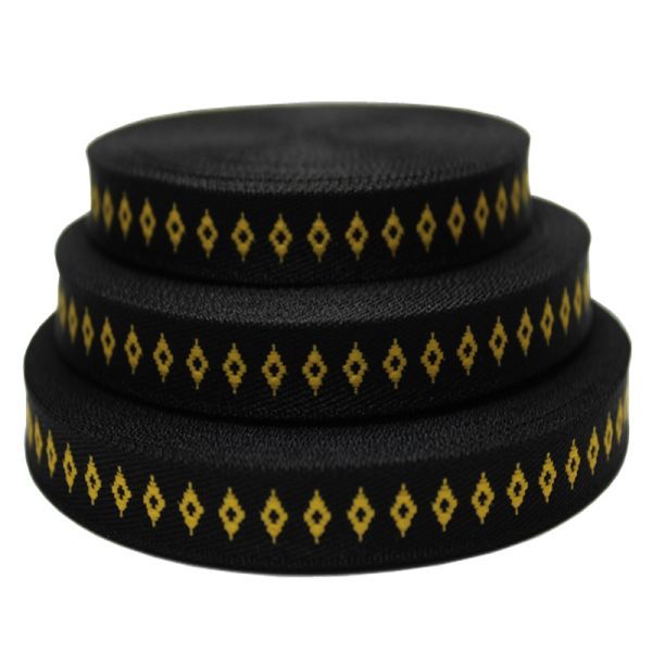 Customized Woven Jacquard Webbing 100% Polyester For Bag Strap