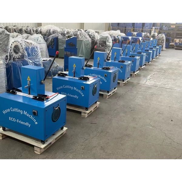 850*600*1200mm Hose Cutting Machine With Button Control System Rubber Blade Material