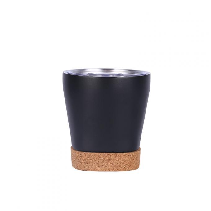 Table Protect 8 Oz Insulated Tumbler Double Wall Stainless Steel Tumbler Cork Bottom Coffee Mug Custom With Filp Lid Convenient And Easy To Clean