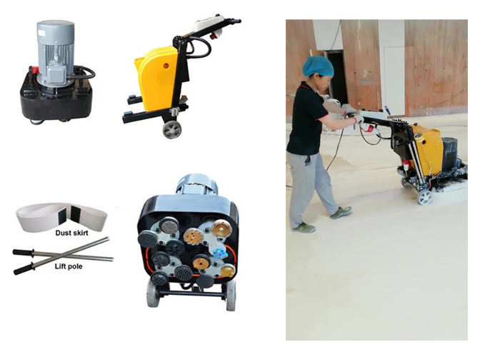 Concrete Grinder Polisher With External Vacuum Port 380V 220V