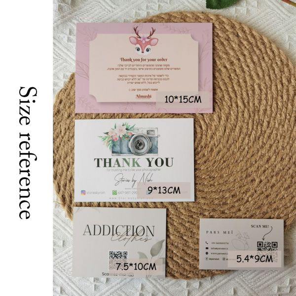 Custom Thank You Cards Foldable For Personalized Logo Wedding Invitations