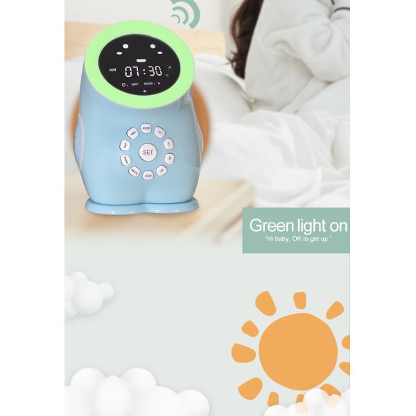 DC 5V Led Night Light Clock , 210g Children'S Sleep Trainer Clock EMC approval