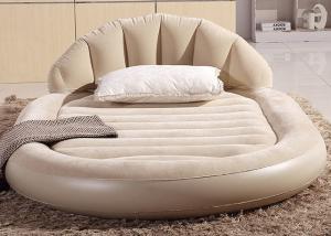 Buy cheap Low Round Inflatable Air Mattress King Size Flocked PVC Material 13 . 6KG G . W . product