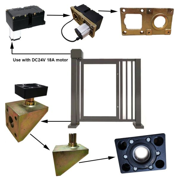 DC24V Voltage Advertising Barrier Gate 1.5A For Humidity Lower Than 85% Levels