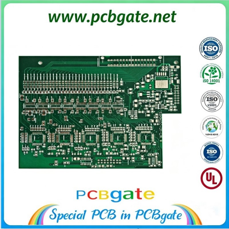 HASL 2 Layers PCB FR4 PCB Plate with Minimum Hole Diameter 0.1mm for Car Alarms