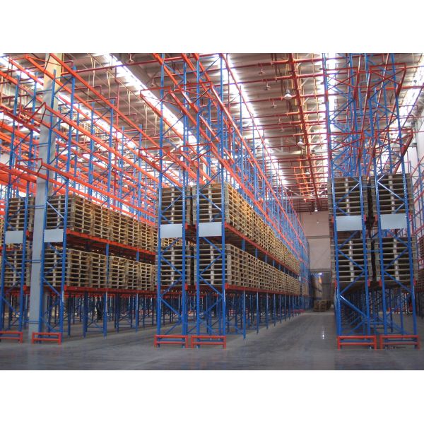 Blue / Orange / Green Industrial Pallet Racks Heavy Duty Teardrop Type