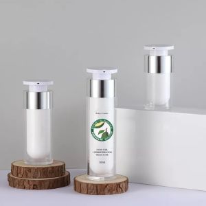 Buy cheap Screen Printing ABS Lock Pump 30ml Airless Bottle Cosmetic Packaging product