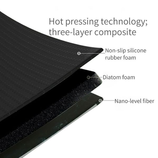 4mm Thick Non Slip Diatomite Bath Mat For Bathroom