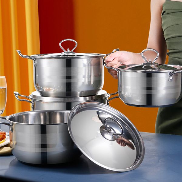 Kitchen Sets Accessories Stainless Steel Cookware Non Stick Cooking Ware Cookware Sets with Handle