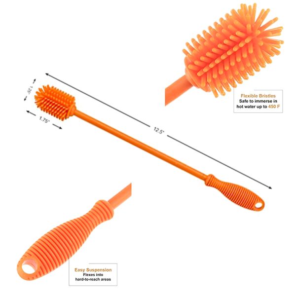 Mug Bottle Silicone Kitchen Brush Set Non - Toxic Environment Friendly