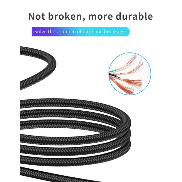 Data Transmission 6ft 10ft Multifunctional USB Cable Lightning Micro USB Cable FCC