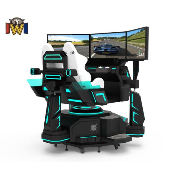 6 Axis VR Racing Simulator 3 Screens Full Motion VR Simulator